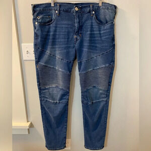 True Religion Rocco Moto Relaxed Skinny blue size 40.